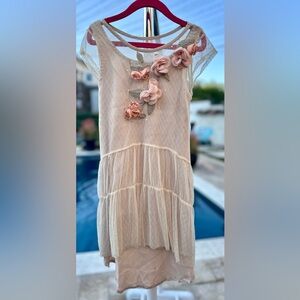 Joyfolie Dress with flower detail and tulle Size 4